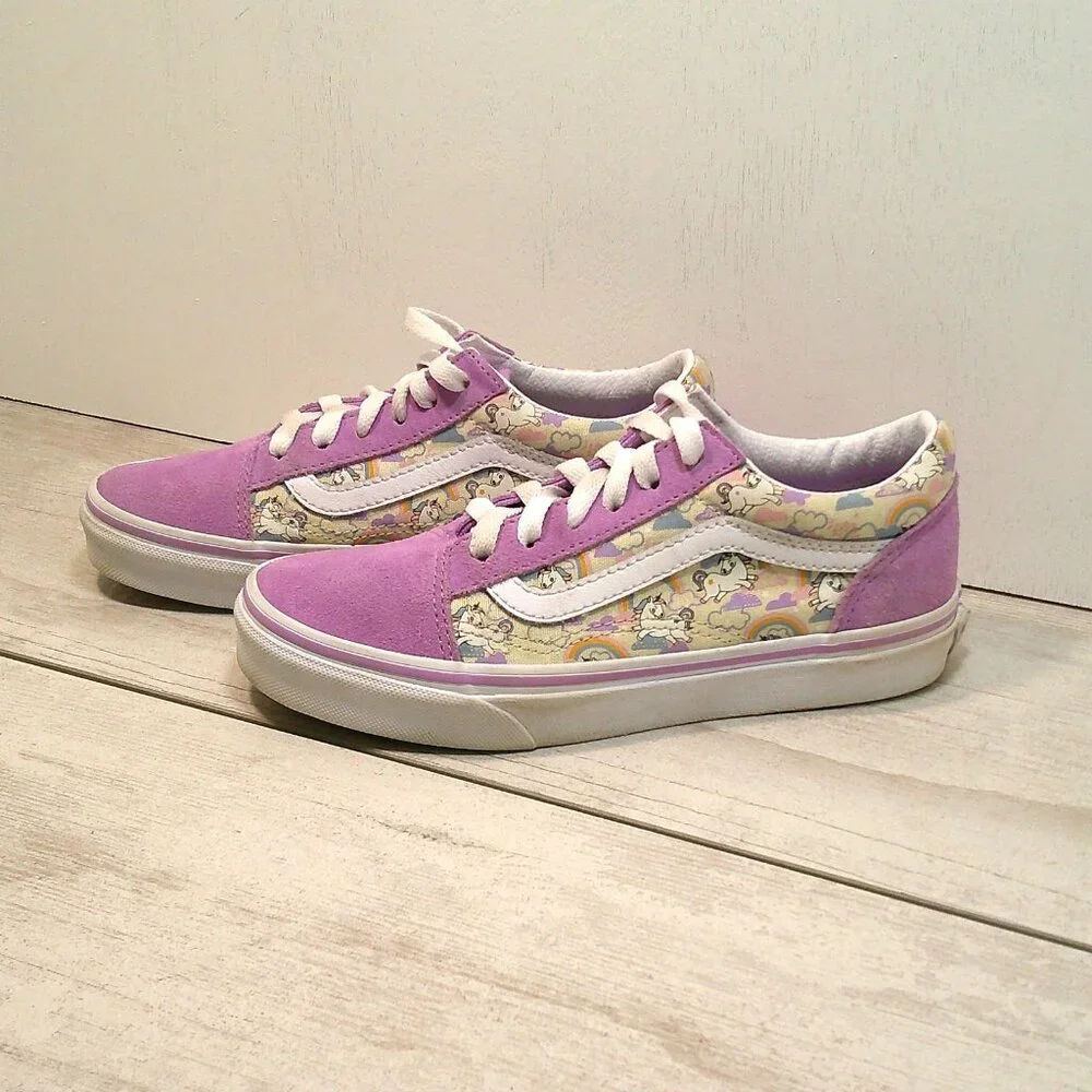 VANS Kids Old Skool Shoes mythical Glow Sheer Lilac Size 3